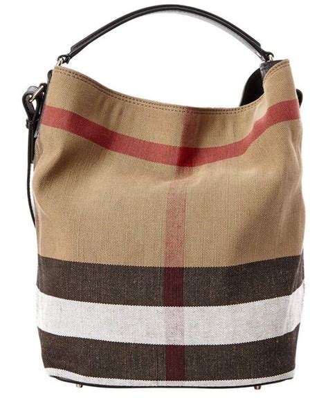 burberry medium ashby bag|BURBERRY Canvas Mega Check Medium Ashby Bucket Bag .